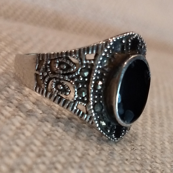 Gothic Ring Silver Blacken - Picture 3 of 7